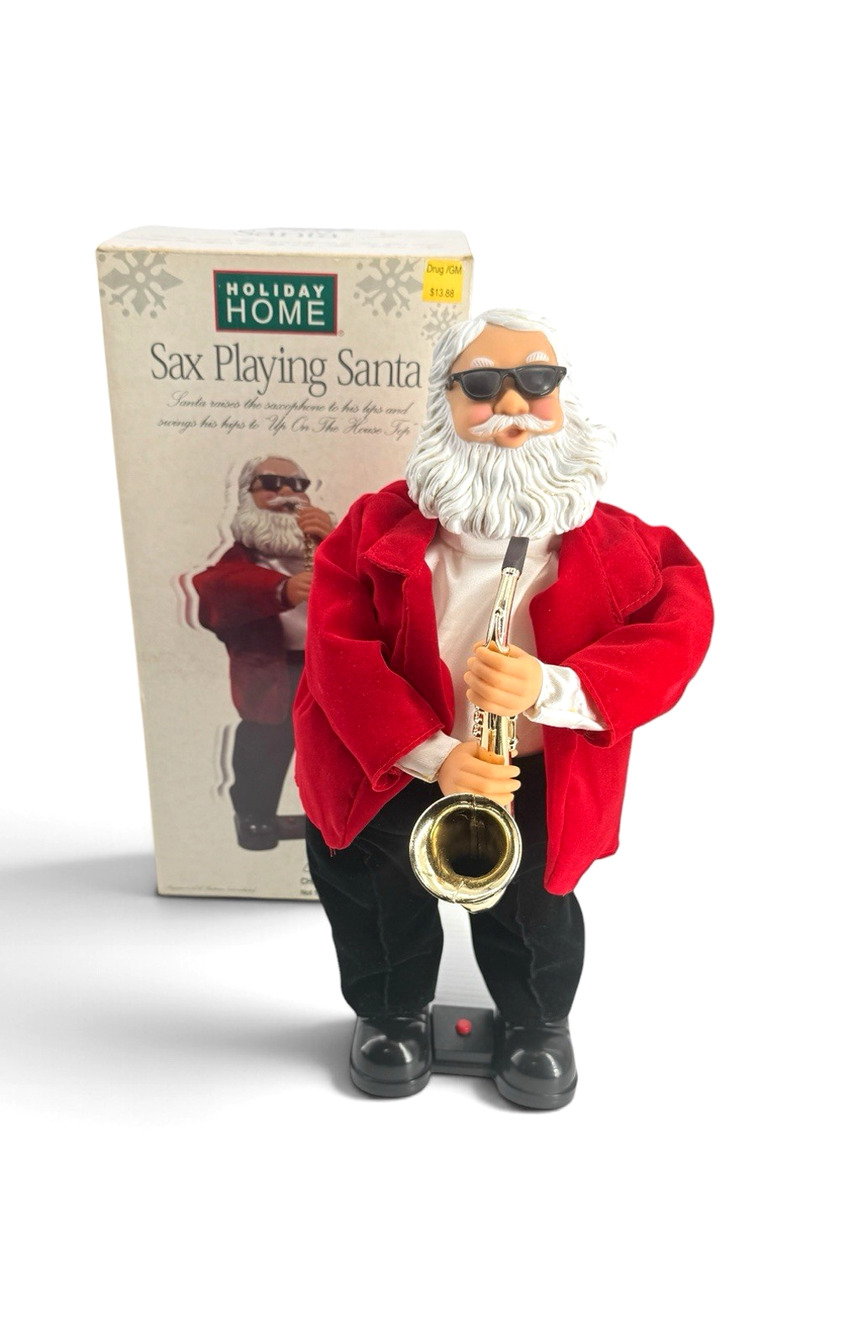 Holiday Home Sax Playing Santa-Moves To “Up On The House Top” Tested